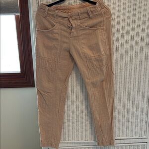 Free People Light Brown Cropped Jeans